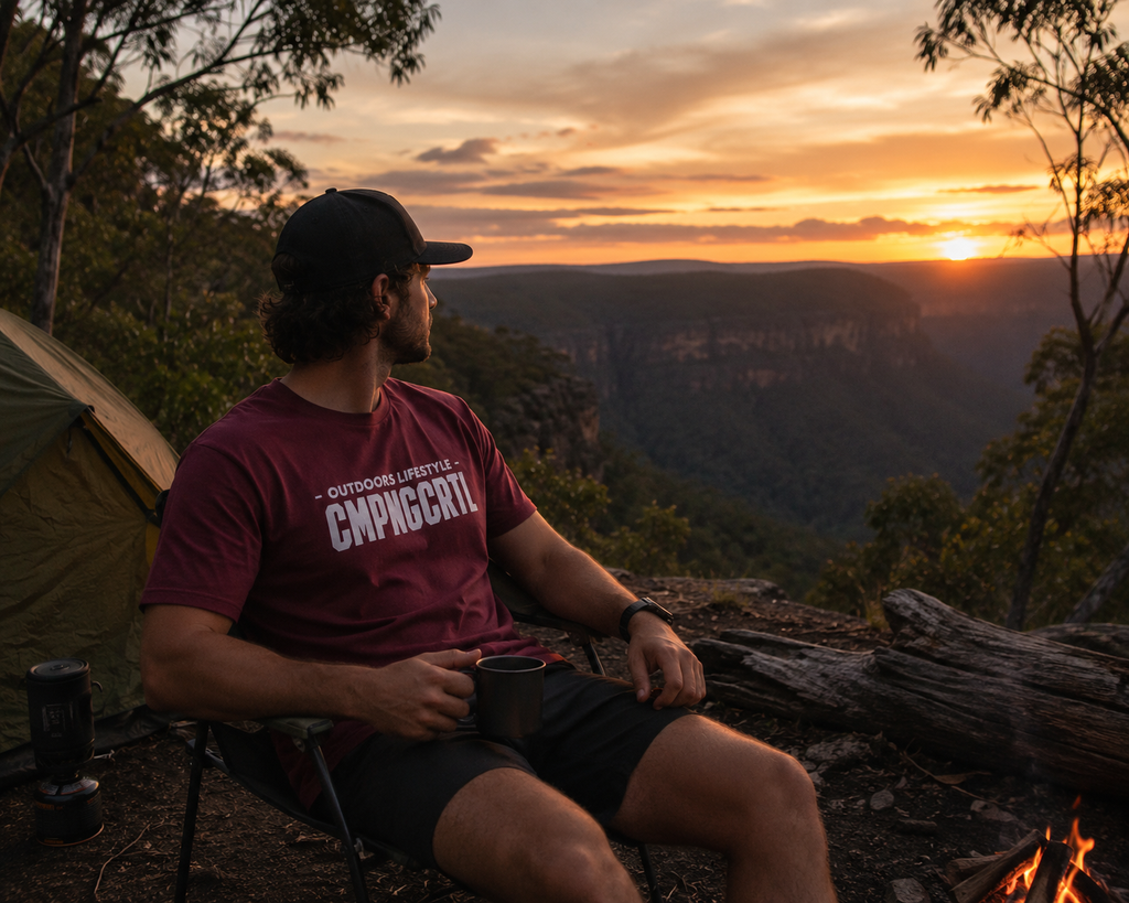 Outdoors Lifestyle Maroon Tee