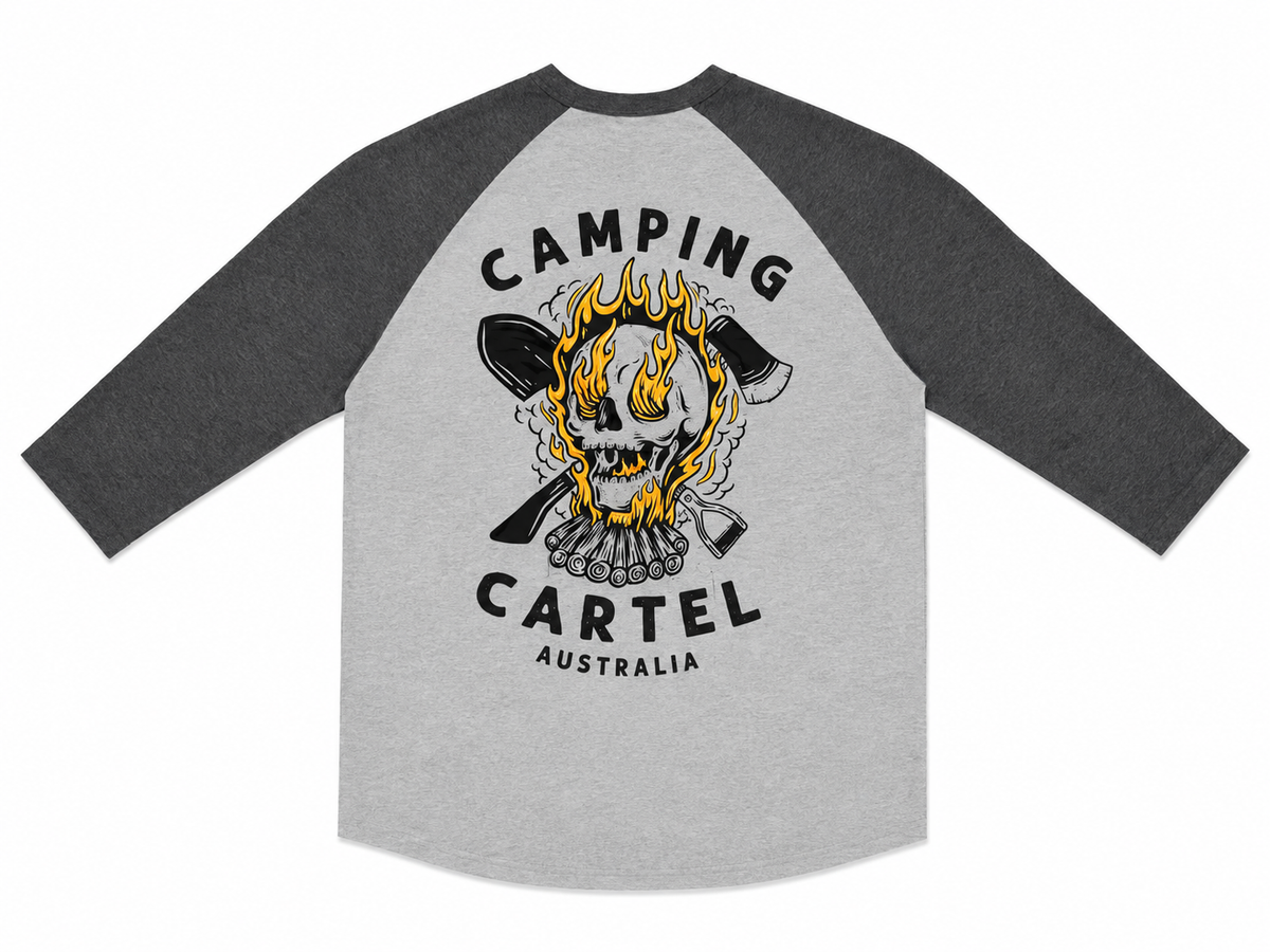 Skull Fire Raglan Tee