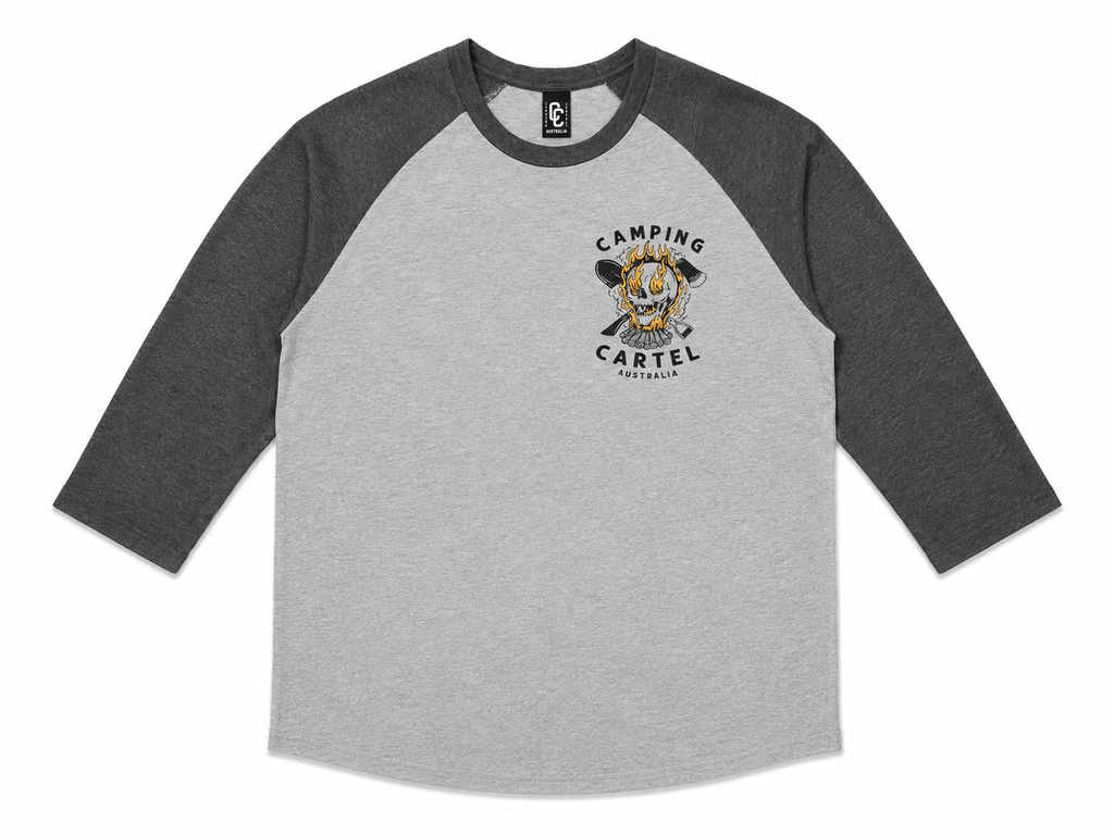 Skull Fire Raglan Tee