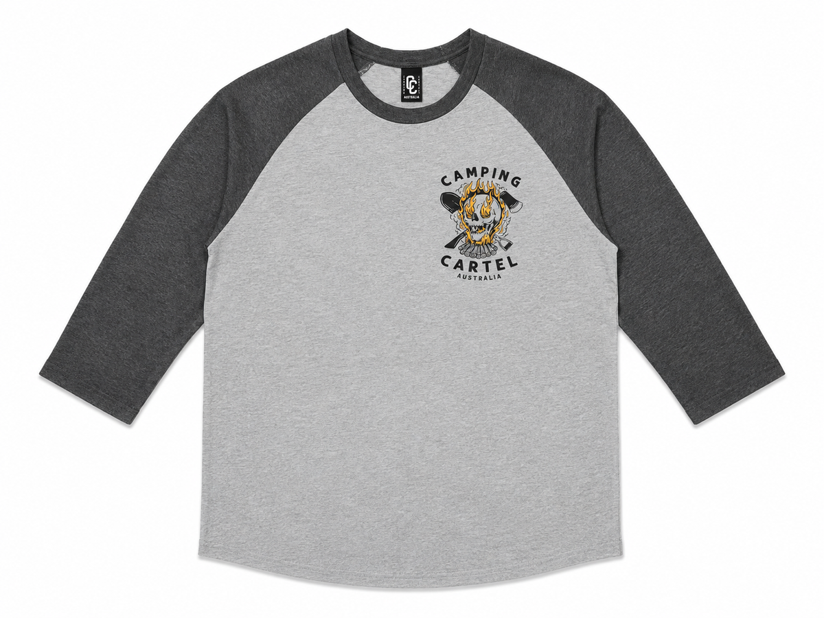 Skull Fire Raglan Tee