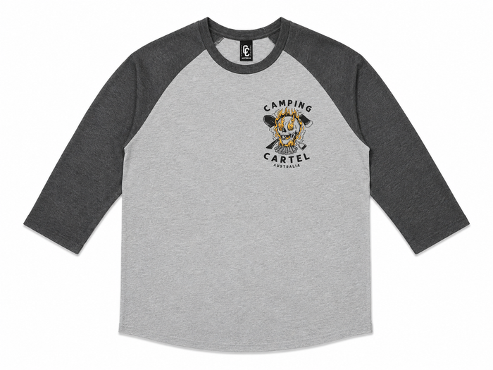 Skull Fire Raglan Tee